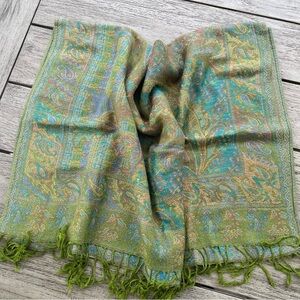 Colorful Cashmere Paisley Scarf Wrap